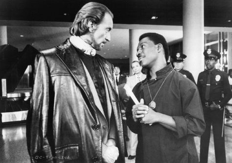 "The Golden Child" - Charles Dance with Eddie Murphy 80s Movie Characters, James Hong, 1980s Movies, Twin Flame Art, Charles Dance, Dance Forever, Movie Pic, Flame Art, Eddie Murphy