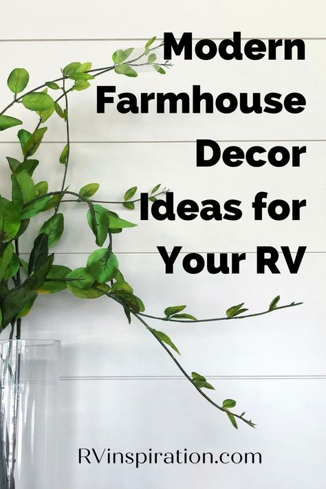 Ideas for turning your camper into a Farmhouse style glamper | RVinspiration.com | #glamper #glamping #RVdecor #RVmakeover Camper Updates, Rv Interiors, Renovated Farmhouse, Camper Restoration, Camper Redo, Modern Farmhouse Decor Ideas, Glamper Camper, Rv Interior Remodel, Happy Glamper