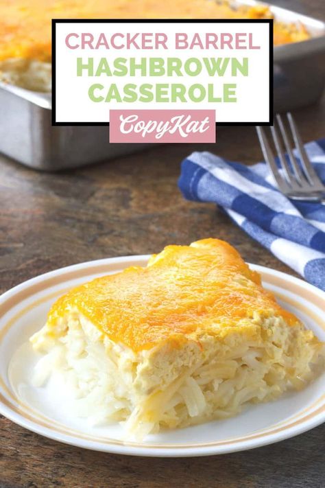 Copycat Cracker Barrel Hashbrown Casserole, Copycat Cracker Barrel Hashbrown, Cracker Barrel Hashbrown, Cracker Barrel Copycat Recipes, Cheesy Breakfast Casserole, Lobster Biscuits, Cracker Barrel Hashbrown Casserole, Copycat Cracker Barrel, Cracker Barrel Recipes