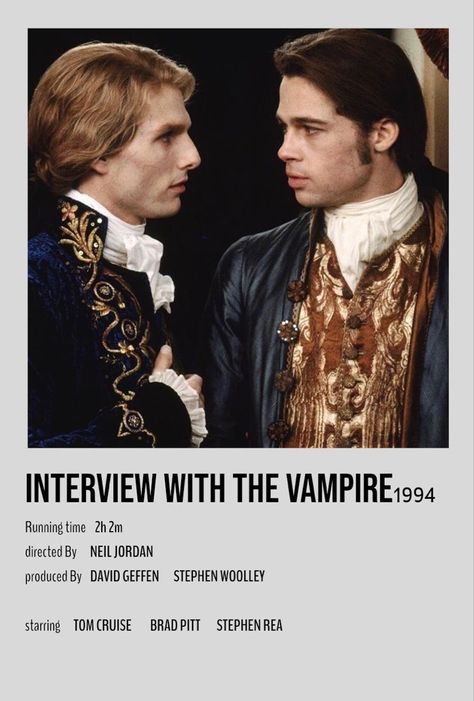 Lestat And Louis, Movie Card, The Vampire Chronicles, Vampire Movies, Wall Collage Kit, Minimalist Movie Poster, Film Anime, Film Posters Vintage, Interview With The Vampire