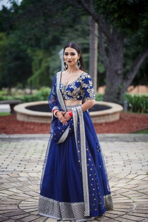 Photo from Simi & Udit Wedding Wine Colour Lehenga, Blue Designer Lehenga, Lehenga Kurta, Photo Of Bride, Handmade Outfits, Lehenga Indian, Indian Dresses For Women, Wine Colour, Indian Outfits Lehenga