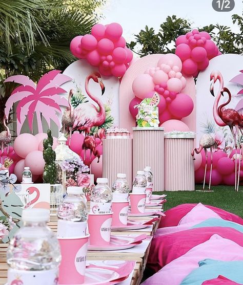 Flamingo Birthday Party Decorations, Flamingo Birthday Decorations, Officer Party, Flamingo Land, Pink Flamingo Pool, Pink Flamingo Birthday, Flamingle Party, Palm Springs Party, Ajman Uae