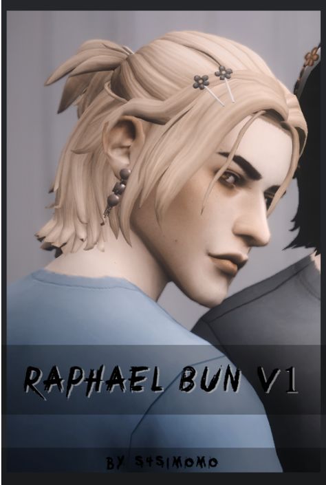 Source: Tumblr | Male Hair | Bun / Updo | BGC | Sims 4 | TS4 | Maxis Match | MM | CC | Pin by sueladysims Ts4cc Hair, Cc Men, Sims Skins, 2000 Followers, Mods Sims 4, Sims 4 Hair Male, Mod Hair, Sims 4 Anime, Pelo Sims