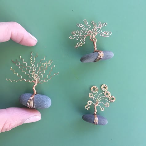 tiny = 😍  Remember those wider is better car commercials? We are so past those days. Sculptures Sur Fil, Beaded Trees, Copper Wire Art, Tiny Fairy, Wire Sculptures, Seashell Wreath, Wire Art Sculpture, Wire Tree Sculpture, Wire Trees