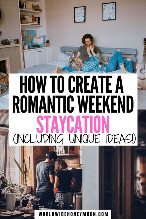 Romantic Weekend At Home, Date Weekend Ideas, Romantic Weekend Ideas, Romantic Staycation Ideas, Bae Cation, Staycation Ideas For Couples, Cheap Dates, Friends Weekend, Couples Retreat