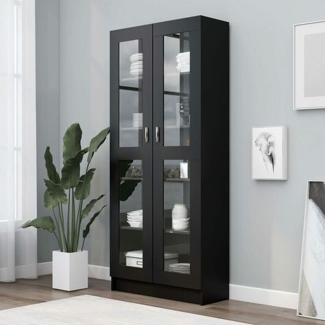 Mobilier d'intérieur > Meuble de salon > Bibliothèque et étagère > Bibliothèque et étagère sur pied VIDAXL, Cette armoire à vitrine, au design élégant et classique, se veut un complément décoratif et pratique à votre décoration de maison existante. L'armoire à vitrine est fabriquée en aggloméré de qualité, qui assure sa robustesse et sa durabilité. Conçue avec 5 compartiments spacieux et 2 portes, la bibliothèque offre un grand espace de rangement pour ranger et tenir à portée de main v Book Cabinet, Office Storage Cabinets, Standing Shelves, Bookcase Shelves, High Gloss White, Door Storage, Office Storage, Display Cabinet, Storage Cabinets