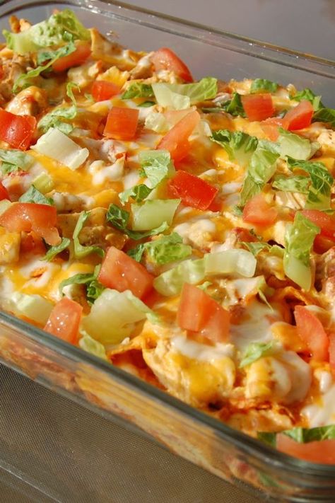 Emily's Excellent Taco Casserole | "My family loves this one...! So yummy and quick...great for when you have little time to make supper." #allrecipes #comfortfood #comfortfoodrecipes #casserole #hotdish #casserolerecipes #hotdishrecipes Chicken Cheese Casserole, Chicken Dorito Casserole, Authentic Mexican Recipes, Walking Tacos, Taco Casserole, Easy Casserole Recipes, Easy Casserole, Mexican Food Recipes Authentic, Chicken Casserole