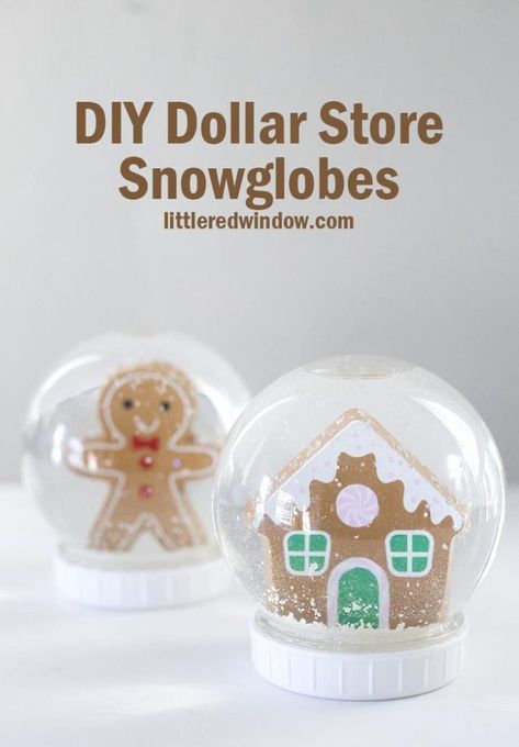 Dollar Tree Snow Globes, Snowglobes Diy, Snow Globes Diy, Snow Globes Christmas, Snow Globe For Kids, Seventh Birthday, Globe Diy, Snow Globe Crafts, Globe Crafts