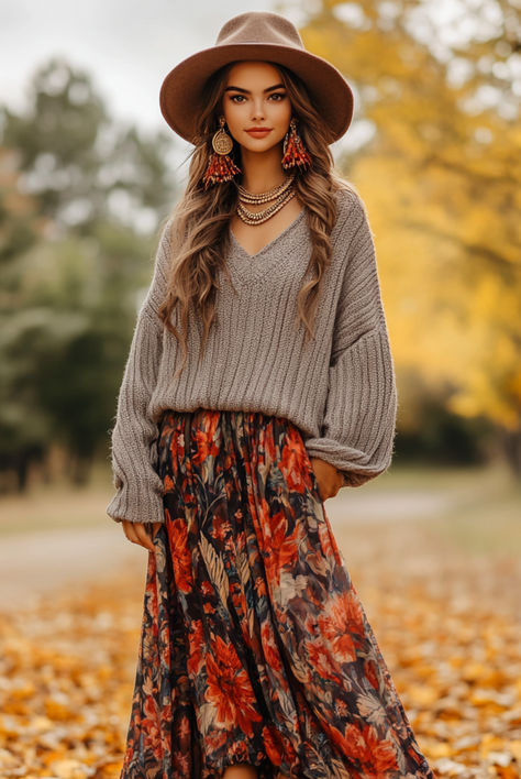 How to Style Boho for Fall and Winter: Winter Bohemian Outfits, Hippie Fashion Aesthetic, Winter Hippie Outfits Boho, Boho Style Outfits Winter, Winter Boho Outfits, Winter Hippie Outfits, Winter Hippie, Boho Winter Outfits, Boho Winter