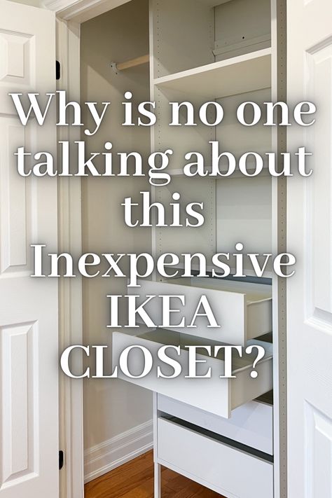 Don't spend your money without reading this! Best Small Closet Organization, Closet Solutions For Small Closets, Wardrobe Closet Organization Ideas, Closet Organization Ideas Drawers, Wired Closet Organization Ideas, Non Walk In Closet Ideas, Storage Closet Shelving Ideas, Teen Bedroom Storage Ideas, Bedroom Closet Design Layout