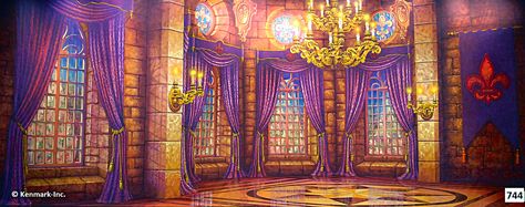 744D Castle Ballroom - Theatrical Backdrop Rentals by Kenmark Ballet Backdrop, Fairytale Ballroom, Luxurious Castle, Castle Ballroom, Cinderella Design, Gacha Background, Castle Backdrop, Window Photography, Party Fotos