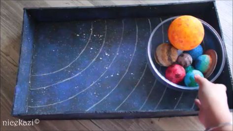 Picture of Finishing Solar System Solar System Diorama, 3d Solar System Project, School Diorama, Astronomy Projects, Make A Solar System, Apologia Astronomy, Solar System Projects For Kids, 3d Solar System, Diy Solar System