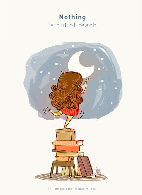 https://www.behance.net/gallery/22556939/Think-positive-illustrations A Girl, A Woman, Quotes, Books