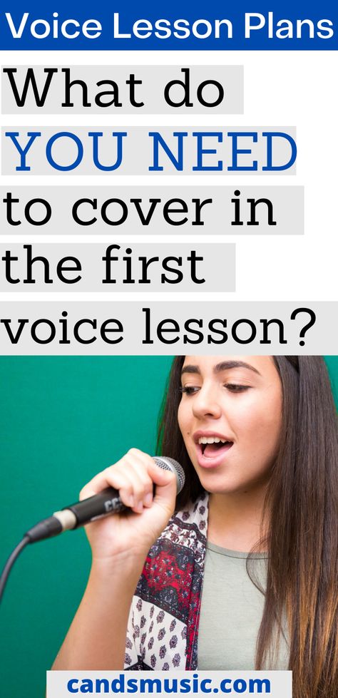 Make sure you have a lesson plan for your first voice lesson that will help set your students up for success. Here's what I do with my students! #voicelesson #lessonplan #musicteacher #musiclesson #voiceteacher #vocalcoach Singing Training, Vocal Coaching, Writing Songs Inspiration, Lesson Plan Pdf, Voice Lessons, Writing Songs, Vocal Training, Learn Singing, Singing Techniques