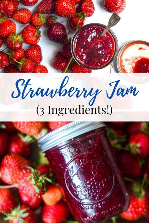 How To Make Strawberry Jam Easy, Strawberry Jam Small Batch, Strawberry Jam With Pectin, Small Batch Strawberry Jam, Strawberry Jam No Pectin, Strawberry Jam Recipe Without Pectin, Strawberry Jam Without Pectin, Baby Jam, Jam Ideas