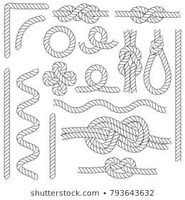 Drawing Rope, Rope Tattoo, Rope Drawing, Knot Tattoo, Nautical Knots, American Girl Doll Diy, Rope Knots, Desenho Tattoo, Tattoo Flash Art