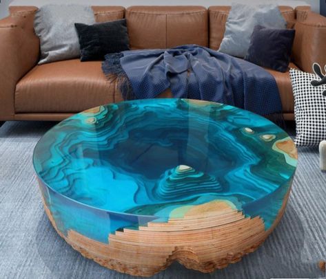 Epoxy Wood Table, Wood Resin Table, Luxury Coffee Table, Epoxy Resin Table, Cool Tables, Resin Furniture, Diy Resin Crafts, Resin Table, Absinthe