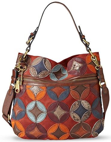 Stylish Fossil Handbags Fossil Bags Women, Leather Patchwork, Handbag Leather, Fossil Handbags, Patchwork Bags, Fossil Bags, Burberry Handbags, Hobo Handbags, Leather Hobo