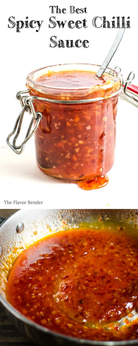 Spicy Sweet Chilli Sauce - Easy to make, absolutely delicious, with an extra kick of spice this is the BEST Sweet chilli sauce you will EVER have! Perfect dip/ sauce for gatherings like The Super Bowl, Game day or any of party! #SweetChiliSauce #DippingSauce Pepperoni Dip, Sweet Chili Sauce Recipe, Chili Sauce Recipe, Keto Sauces, Mapo Tofu, Cheesecake Dip, Sweet Chilli Sauce, Savory Sauce, Sweet Chilli