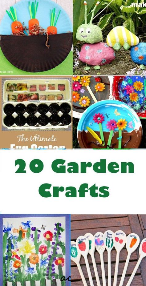 garden craft for kids - garden craft for kids - spring craft - acraftylife.com #preschool #craftsforkids #crafts #kidscraftgarden Garden Crafts For Kids, Preschool Garden, Garden Activities, Plant Crafts, Spring Crafts For Kids, Garden Art Projects, Garden Art Crafts, Kids' Crafts, Crafts For Kids To Make