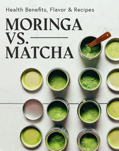 Moringa Smoothie, Moringa Recipes, Moringa Benefits, Moringa Leaf Powder, Green Smoothie Bowl, Moringa Powder, Matcha Benefits, Minimalist Baker, Matcha Green Tea Powder