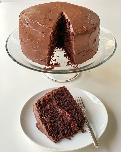 This Easy Chocolate Dump-It Cake Is My Favorite Birthday Tradition | Kitchn Chocolate Dump, Sour Cream Frosting, Nestle Chocolate, Raspberry Coulis, Homemade Chocolate Cake, Birthday Traditions, Melting Chocolate Chips, Moist Cakes, Chocolate Frosting