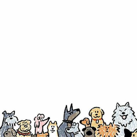 Dog And Cat Wallpaper, Cat Dog Wallpaper, Dog And Cat Drawing, Memo Pad Design, Note Writing Paper, 강아지 그림, Dog Wallpaper, Dog Illustration, Animal Sketches