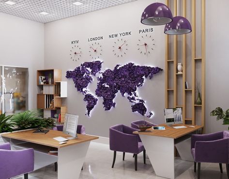 we art Travel agency Small Office Design Interior, Agency Office, Office Wall Design, Small Office Design, Office Interior Design Modern, Corporate Office Design, التصميم الخارجي للمنزل, Travel Office, Office Travel