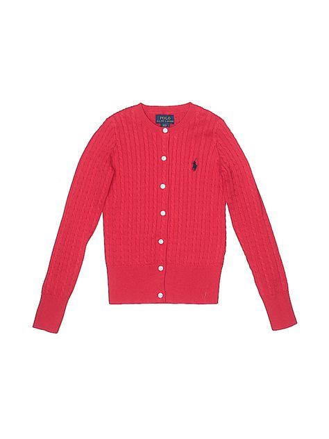 Ralph Lauren Shirt Women, Ralph Lauren Cardigan, Ralph Laure, Red Tops, Red Cardigan, Red Top, Cotton Polo, Ralph Lauren Shirt, Polo By Ralph Lauren