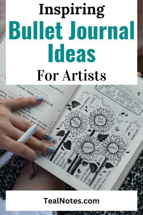 Looking for a way to take your art to the next level? Discover how to use bullet journaling to master your creativity with Teal Notes! Our guide is packed with bullet journal ideas, page ideas, and journal ideas for beginners to help you create inspiring bullet journal spreads. With our tips, you'll have all the tools you need to stay organized, track your progress, and unlock your true artistic potential. Don't miss out – click to read now! Bulett Journal Page Ideas 2024, Bullet Journal Ideas Pages Creative, Bullet Journal Ideas Pages Inspiration, Journal Ideas For Beginners, Bullet Art, Art Plan, Bullet Journal Spreads, Habit Tracker Printable, Bullet Journal How To Start A