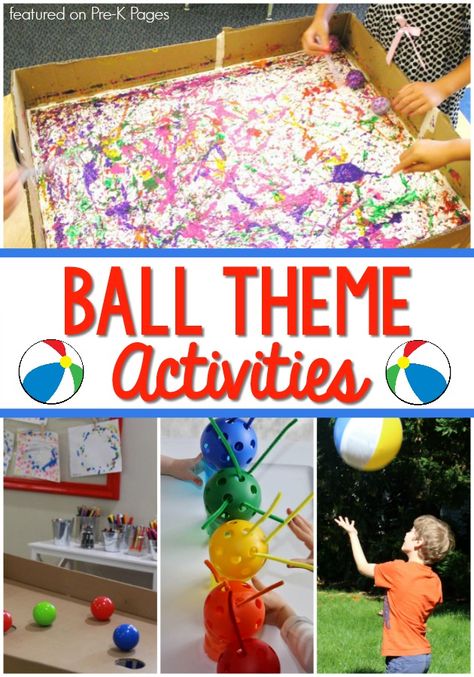 Ball Theme Activities for TSG Activities About Balls For Preschool, Sports Theme Science Activities, Tennis Activities For Preschool, Ping Pong Ball Activities Preschool, Balls Lesson Plan Preschool, Do All Balls Bounce Preschool, Groovy Joe Activities, Gross Motor Activities With Balls, Creative Curriculum Balls Study Preschool