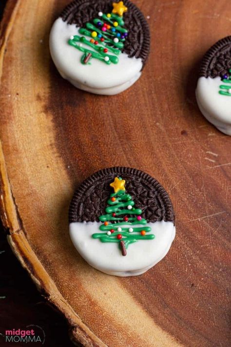 Christmas Oreos, Christmas Nibbles, Chocolate Christmas Tree, Joululahjat Diy, Christmas Tree Desserts, Christmas Bakes, Jul Mad, Easy To Make Cookies, Xmas Treats