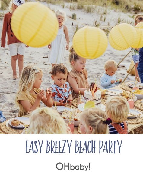 Laid-back and relaxing beach party. Great food and styling ideas #beachlife #birthdayparty #birthdayinspo #ohbabymagazine Rainbow Beach Party, Toddler Beach Birthday Party, Beach Party For Kids, Beach First Birthday Party, Beach Bday Party Ideas, Beach Birthday Party For Kids, Desi Birthday, Influencer Trip, Beach Bday