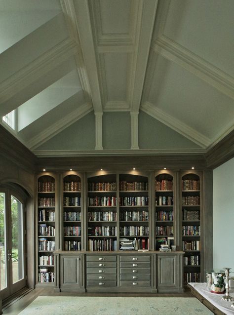 Living Room Bookshelves Cathedral Ceiling Tray Ceiling Wood Trim Dormers Built In Bookcase Cathedral Ceiling, Bookcase Tall Ceilings, Built In Cabinets Living Room Vaulted Ceiling, Built Ins Cathedral Ceiling, Built In Bookshelves Tall Ceiling, Built In Bookshelves Cathedral Ceiling, Built In Bookcase Vaulted Ceiling, Built In Shelves With Vaulted Ceiling, Vaulted Ceiling Built Ins Bookshelves