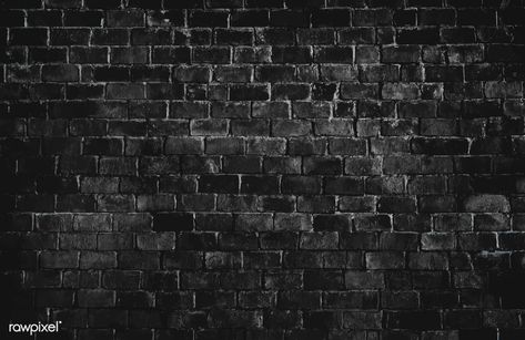 Black textured brick wall background | free image by rawpixel.com Wall Stickers Words, Black Brick Wall, Brick Wall Texture, Brick Background, Wall Brick, Cement Walls, Brick Wall Background, Brick Texture, Black Brick