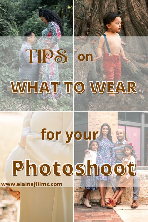 Helpful tips on what to wear for your photoshoot | Family photoshoot outfit ideas | Clothing ideas for photo sessions | Solids vs. busy patterns | Neutral and earth tones | Avoid logos | Read more at https://elainejfilms.com/what-to-wear-for-your-photoshoot/ What To Wear In Photoshoot, Neutral Background Photoshoot, How To Dress For Photoshoot, Earth Tone Color Palette Clothes, What To Wear To A Photoshoot, Earth Tone Color Palette Outfit, Best Outfits For Photoshoot, Photo Shoot Clothing Ideas, Outdoor Photoshoot Outfit Ideas