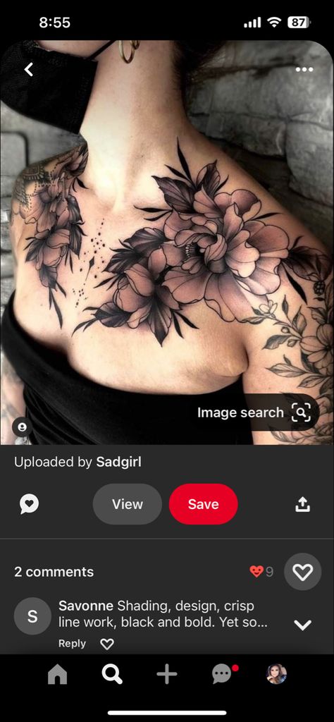 Shoulder Onto Chest Tattoo, Flowers Chest Tattoo Female, Peonies Chest Tattoo, Belly Button Tattoos For Women Cover Up, Front Chest Tattoo Female, Gothic Chest Tattoo Female, Chest Cover Up Tattoo Female, Chest Piece Tattoos For Women, Side Chest Tattoo Female