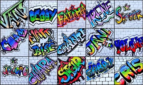 Name in Graffiti style (Arte a Scuola) Graffiti Names, Diy Graffiti, Studera Motivation, Graffiti Art Letters, 7th Grade Art, 8th Grade Art, Middle School Art Projects, 6th Grade Art, 5th Grade Art