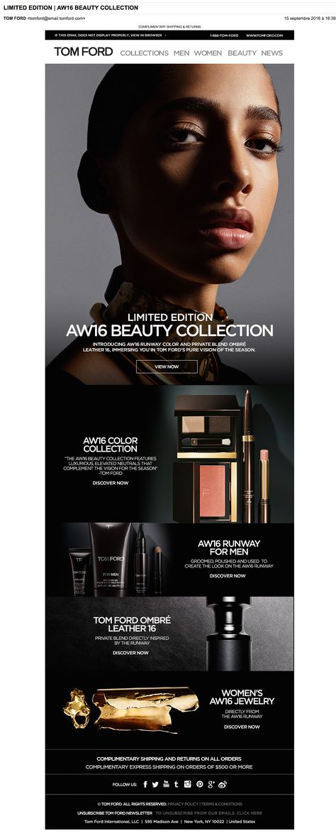 Makeup Email Design, Beauty Email Design, Product Editorial, Email Layout, Mailer Design, Product Styling, Email Design Inspiration, Luxury Cosmetics, Direct Mail