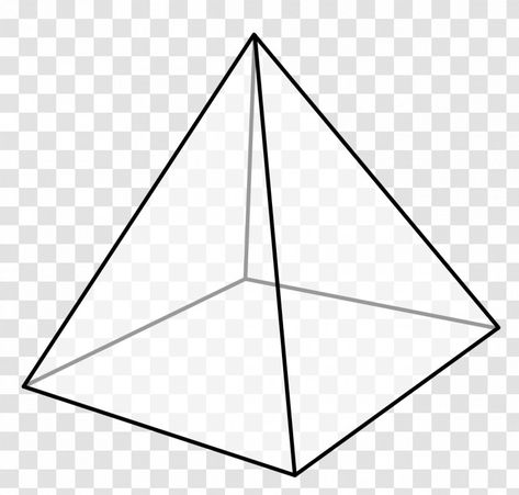 Square Pyramid, Regular Polygon, Transparent Png, Png Image, Pyramid, Tatting, Transparent Background, Black And White, Square