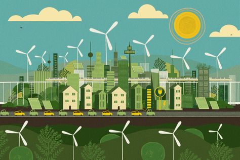 How to Reduce Your Carbon Footprint - A year of living better Guides - The New York Times Carbon Footprint Illustration, Hexagonal Architecture, Green Energy Design, Green Footprints, Carbon Emission, Hand Painted Pillows, Green Industry, Living Better, Reduce Your Carbon Footprint