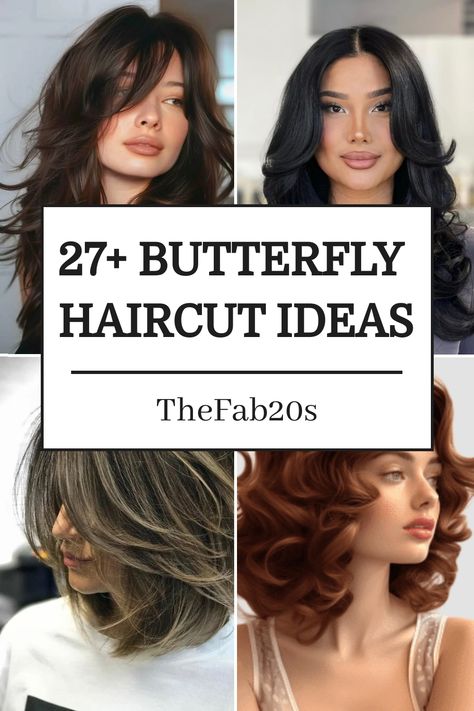 Explore the versatility of the butterfly haircut for different hair lengths – from long to medium to short! This trendy and chic hairstyle adds volume and movement to your locks, creating a soft and flattering look. Whether you have flowing long hair or a stylish bob, the butterfly haircut can elevate your style game effortlessly. Rock this modern cut with confidence and embrace a fresh new vibe that suits your unique personality. Discover endless styling possibilities with the iconic butterfly Feathered Butterfly Haircut, Butterfly Haircut No Bangs, Butterfly Layered Haircut Short, Butterfly Layers Hair Medium Short, Bob Butterfly Cut, Butterfly Bangs Hairstyle, Butterfly Medium Haircut, Butterfly Haircut With Side Part, Butterfly Cut Medium Length