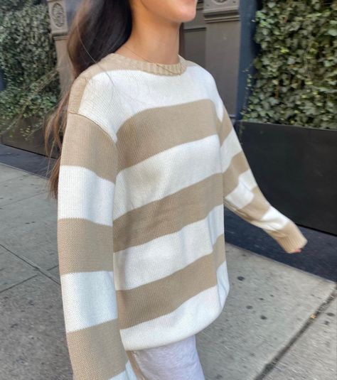 Brandy Melville Brianna Sweater, Brianna Sweater, Brandy Outfits, Brandy Sweater, Brandy Melville Aesthetic, Striped Sweater Outfit, Brandy Melville Sweater, Brandy Melville Outfits, Oversized Sweaters