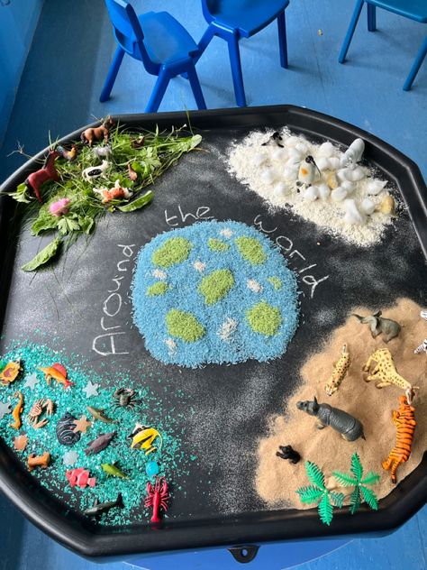 Ece Activities Art, Around The World Tuff Tray Ideas, All About Me Eyfs Babies, Early Years Creative Activities, Early Years Activity Ideas, Activities For Early Childhood Education, Art Ideas Eyfs, Childcare Craft Ideas, Desert Tuff Tray