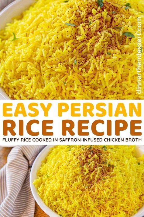 Persian Rice And Chicken, Lebanese Saffron Rice, Basmati Yellow Rice Recipe, Yellow Saffron Rice Recipes, Greek Saffron Rice, Meditrainian Rice, Chicken Saffron Rice, Basmati Rice And Chicken, Yellow Basmati Rice Recipes