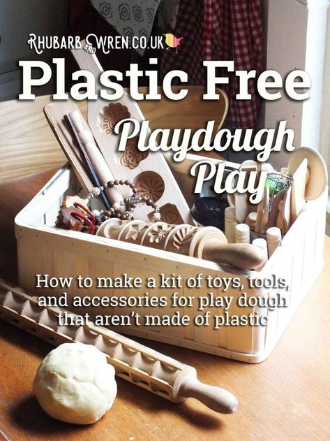 Replace the plastic with natural materials for plastic-free play dough playtime! You don't have to stick with plastic for play dough toys and accessories - we put together a play dough kit filled with things made only from natural materials, so now our play dough play-time is entirely plastic free! Playdough Station, Playdough Tools, Emprendimiento Ideas, Plastic Alternatives, Playdough Activities, Eco Friendly Kids, Plastic Free Living, Playdough Kits, Education Positive