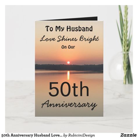 50th Anniversary Husband Love Shines Bright Sunset Card Shine Bright Quotes, Happy 40th Anniversary, 70th Wedding Anniversary, Anniversary Husband, 50th Anniversary Cards, Bright Sunset, Gold Sunset, Bright Quotes, Anniversary Cards For Husband