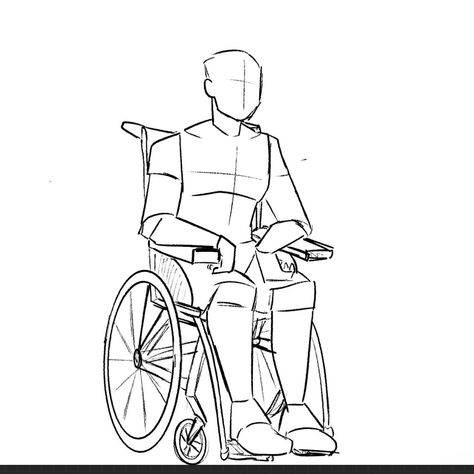 mellon_soup | Mooooore pose references . . . . . . . #art #artistsoninstagram #procreate #pose #posereference #artbase #wheelchair #mobilityaid | Instagram Pose Reference Wheelchair, Wheelchair Poses Drawing, Mellon Soup Poses, Wheel Chair Drawing, Wheelchair Pose Reference, Wheelchair Character Design, Sitting Pose Reference Chair, Pose References Art, Wheelchair Reference