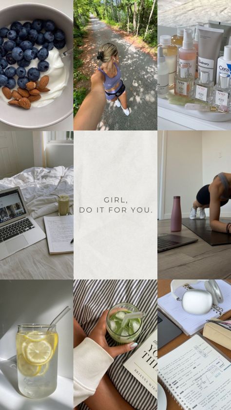 aesthetic background inspirational cute girl woman healthy goals clean girl That Girl Healthy Aesthetic, Healthy Lifestyle Aesthetic Girl, Healthy Goals, Girl Lifestyle, Dream Client, Aesthetic Background, Healthy Girl, 2024 Vision, Eat Healthy