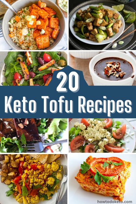 These plant-based keto tofu recipes are low in carbs, but packed with protein and flavor! Lots of tasty meatless and vegan options to try! Tofu Recipes Healthy Low Carb, Tofu Recipes Keto, Low Calorie Tofu Dinner, Vegan Food High In Protein, Tofu Recipes Low Carb, Tofu Keto Recipes, Plant Based Keto Recipes, Plant Based Low Carb Recipes, Vegan High Protein Low Carb Recipes